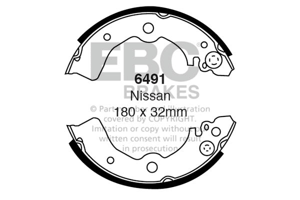 EBC Brake Shoe Replacement Set (6655)