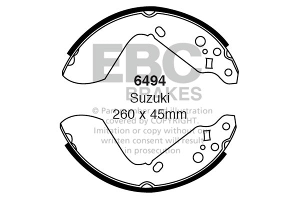 EBC Brake Shoe Replacement Set (6635)