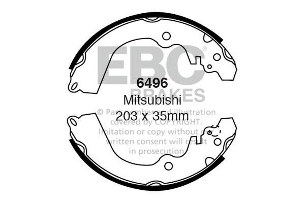EBC Brake Shoe Replacement Set (6698)