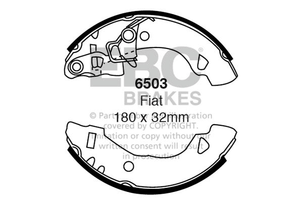 EBC Brake Shoe Replacement Set (6552)
