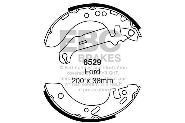 EBC Brake Shoe Replacement Set (6549)