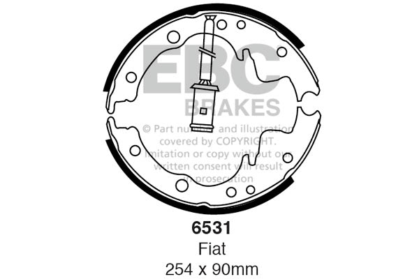 EBC Brake Shoe Replacement Set (6629)