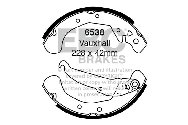 EBC Brake Shoe Replacement Set (6512)