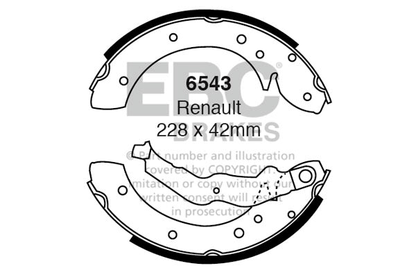 EBC Brake Shoe Replacement Set (6539)