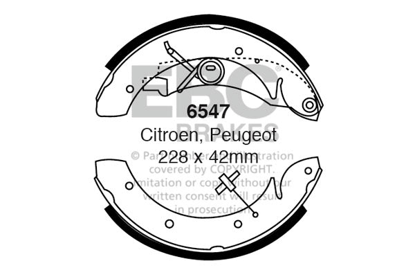 EBC Brake Shoe Replacement Set (6614)