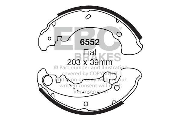 EBC Brake Shoe Replacement Set (6651)