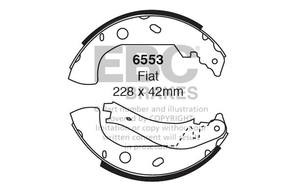 EBC Brake Shoe Replacement Set (6502)