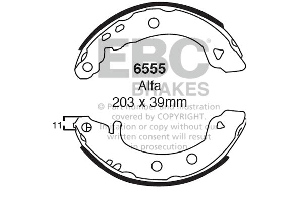 EBC Brake Shoe Replacement Set (6556)