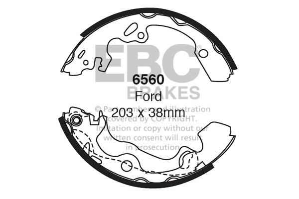 EBC Brake Shoe Replacement Set (6653)