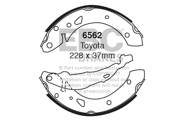 EBC Brake Shoe Replacement Set (6566)