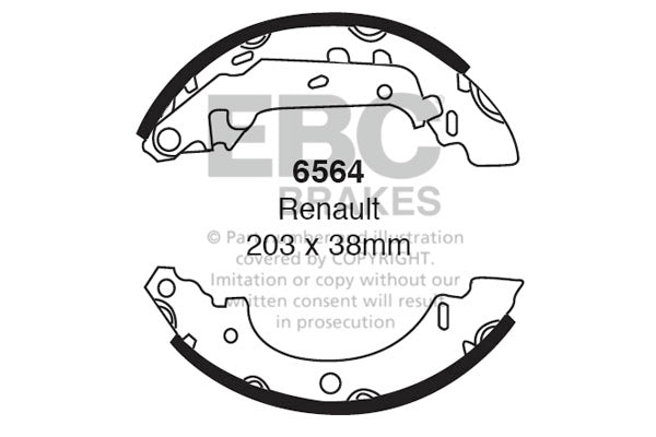 EBC Brake Shoe Replacement Set (6535)