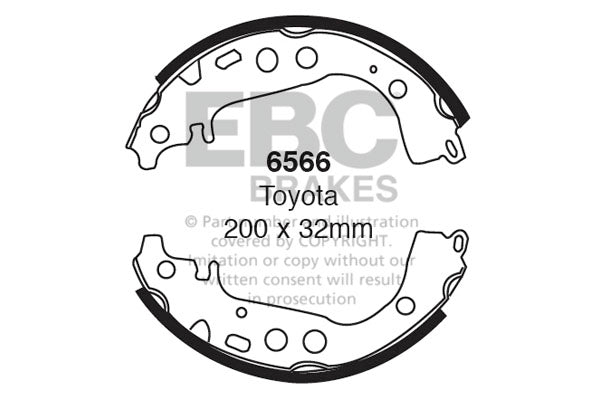 EBC Brake Shoe Replacement Set (6609)