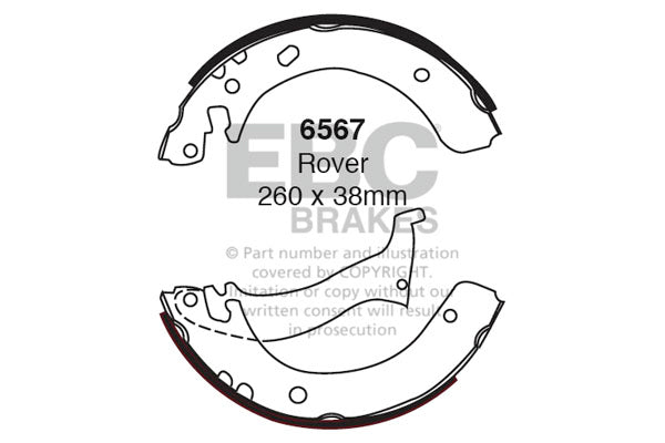 EBC Brake Shoe Replacement Set (6608)