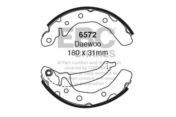 EBC Brake Shoe Replacement Set (6482)