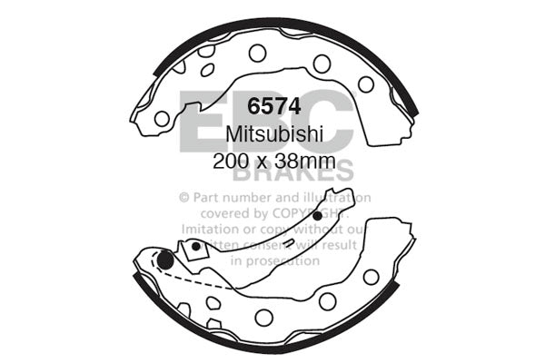 EBC Brake Shoe Replacement Set (6460)