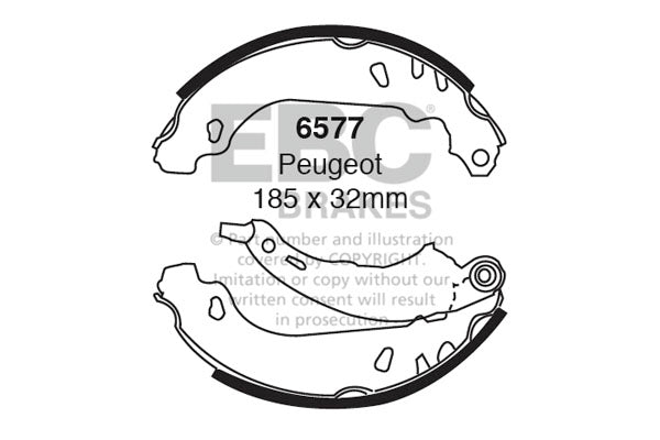 EBC Brake Shoe Replacement Set (6491)