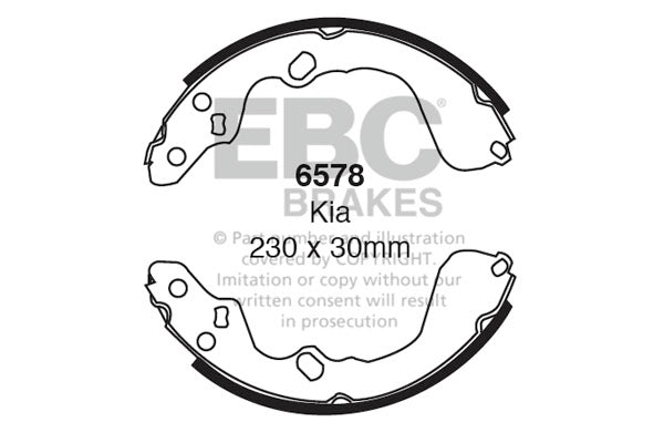 EBC Brake Shoe Replacement Set (6656)