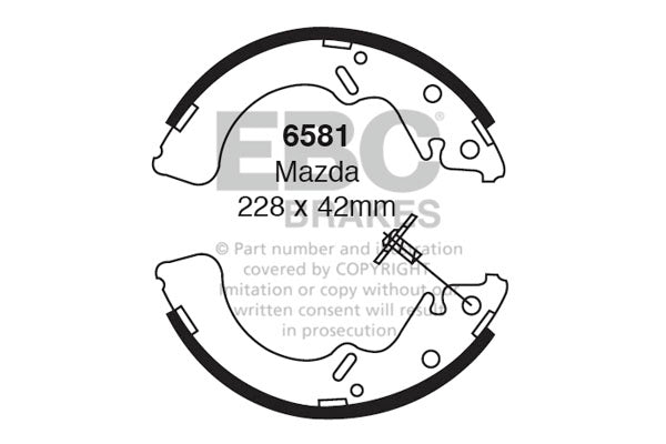 EBC Brake Shoe Replacement Set (6505)