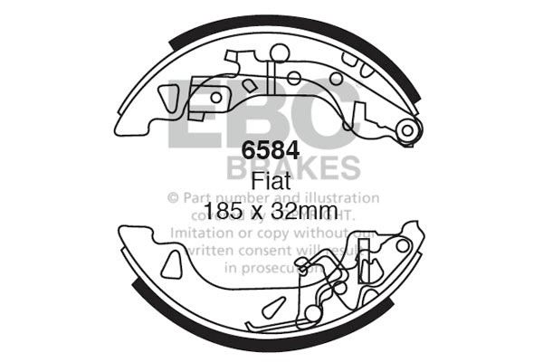 EBC Brake Shoe Replacement Set (6583)