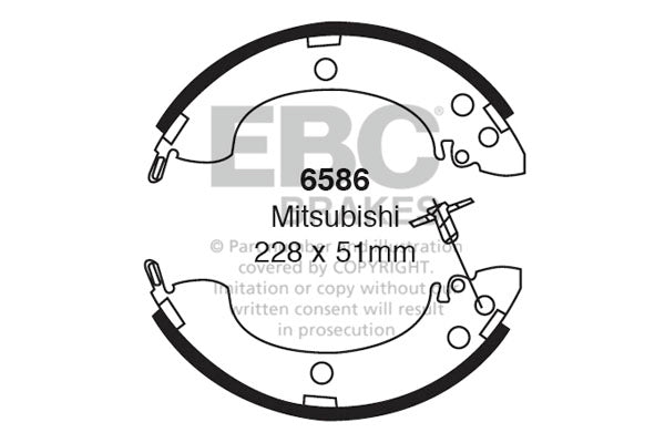 EBC Brake Shoe Replacement Set (6357)