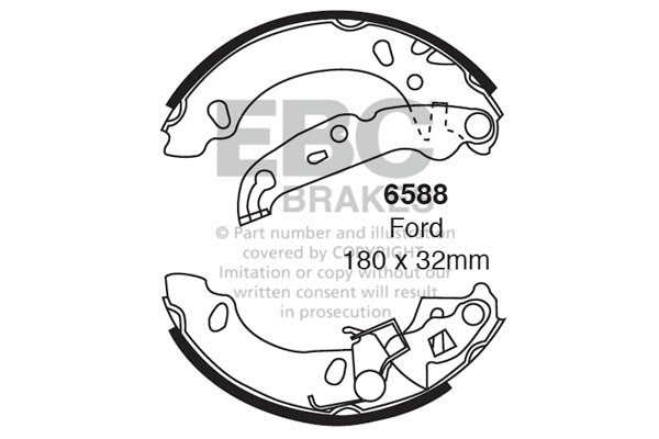 EBC Brake Shoe Replacement Set (6677)
