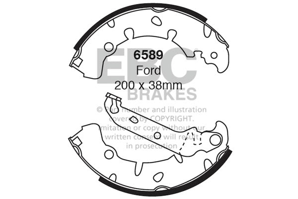EBC Brake Shoe Replacement Set (6588)