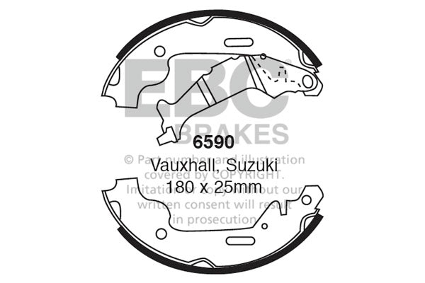 EBC Brake Shoe Replacement Set (6664)