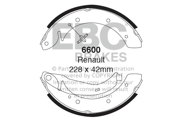 EBC Brake Shoe Replacement Set (6543)
