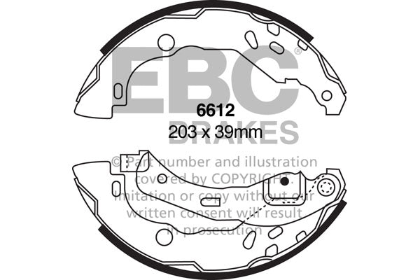 EBC Brake Shoe Replacement Set (6582)