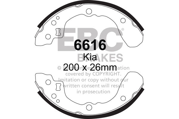 EBC Brake Shoe Replacement Set (6550)
