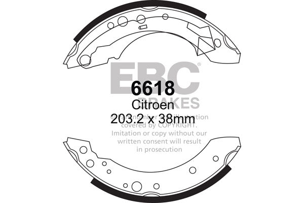 EBC Brake Shoe Replacement Set (6678)