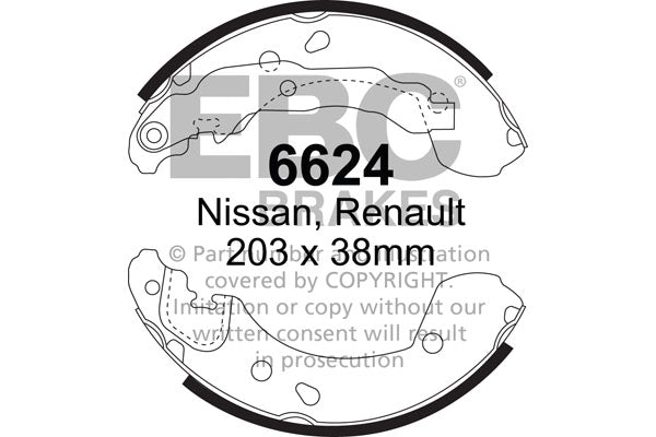 EBC Brake Shoe Replacement Set (6511)