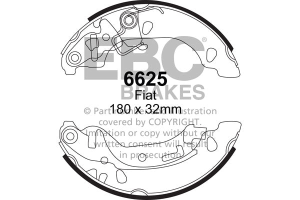 EBC Brake Shoe Replacement Set (6584)