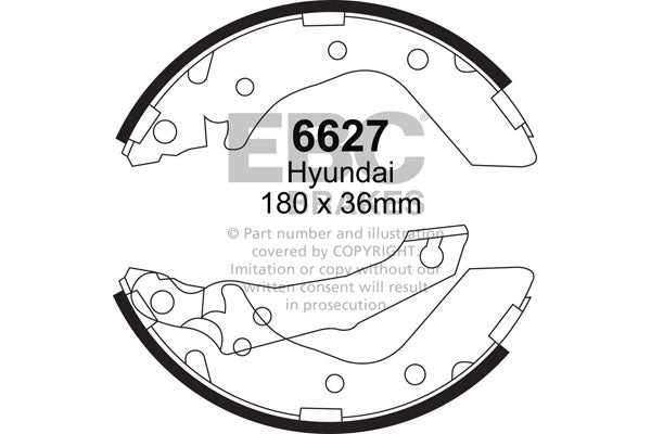 EBC Brake Shoe Replacement Set (6568)
