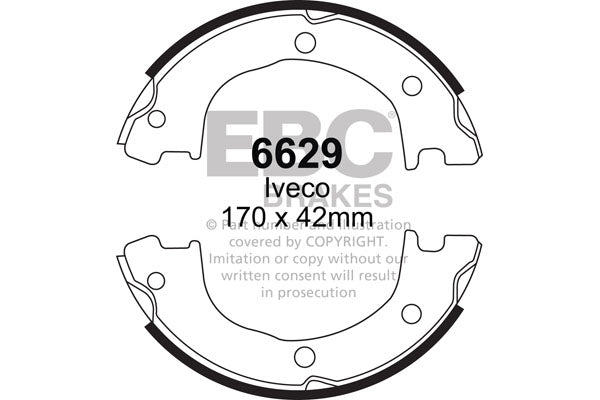 EBC Brake Shoe Replacement Set (6682)