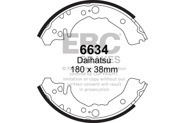 EBC Brake Shoe Replacement Set (6434)