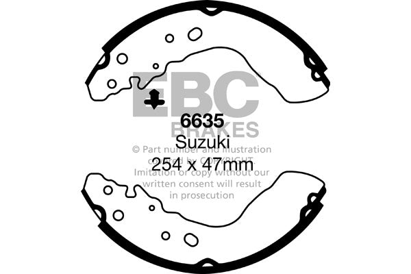 EBC Brake Shoe Replacement Set (6569)