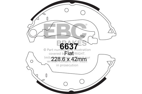 EBC Brake Shoe Replacement Set (5345)
