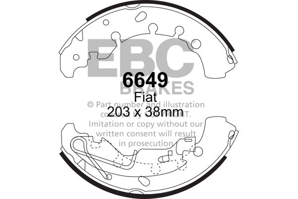 EBC Brake Shoe Replacement Set (6648)
