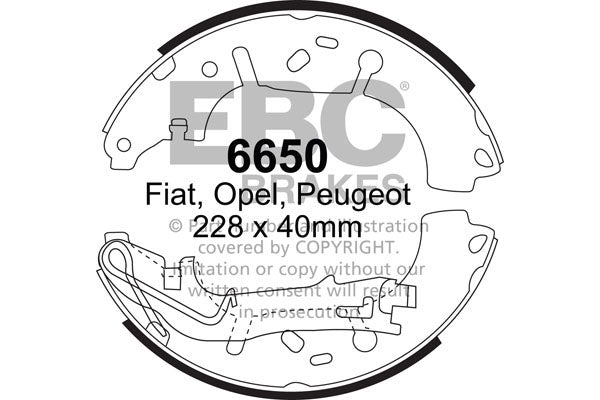 EBC Brake Shoe Replacement Set (6702)