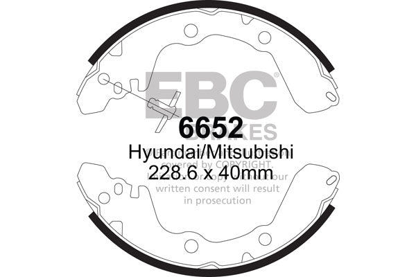 EBC Brake Shoe Replacement Set (6385)