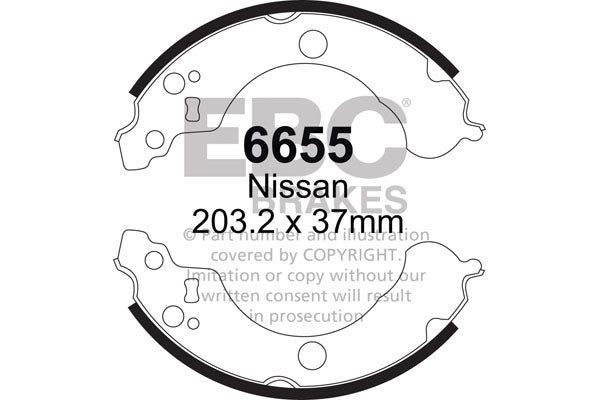 EBC Brake Shoe Replacement Set (6435)