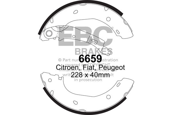 EBC Brake Shoe Replacement Set (6507)