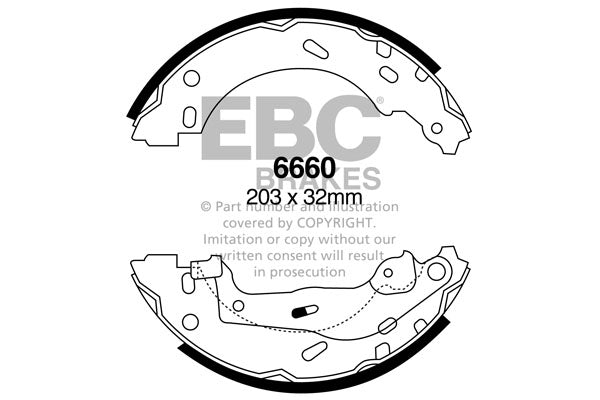 EBC Brake Shoe Replacement Set (6607)