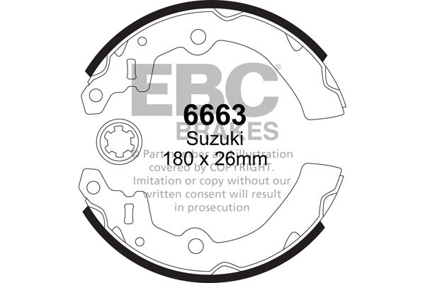 EBC Brake Shoe Replacement Set (6283)