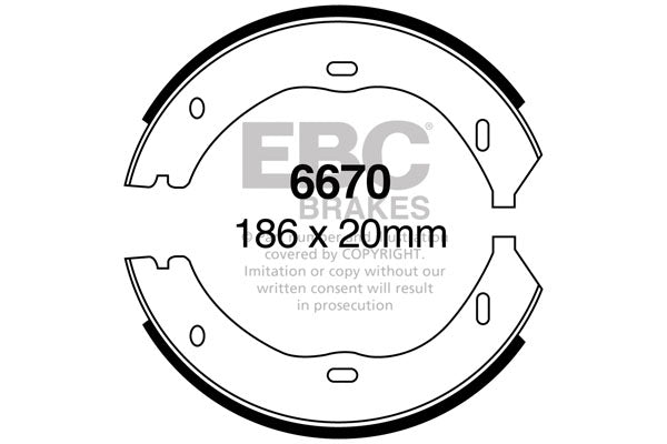 EBC Brake Shoe Replacement Set (6671)