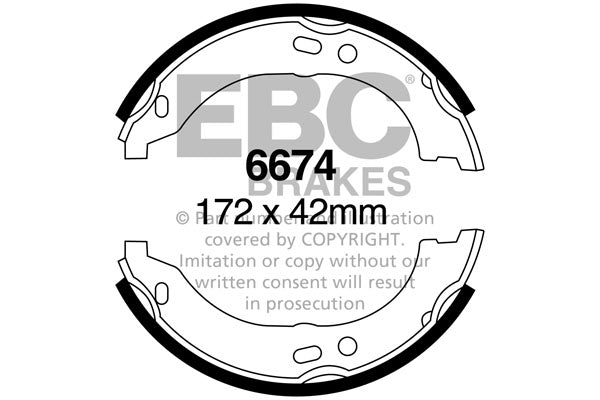 EBC Brake Shoe Replacement Set (6506)