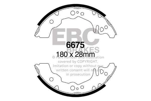 EBC Brake Shoe Replacement Set (6500)