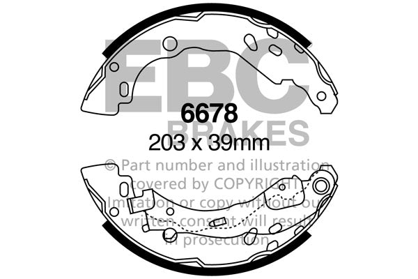 EBC Brake Shoe Replacement Set (6658)