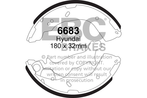 EBC Brake Shoe Replacement Set (6684)